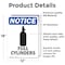 Signmission Full Cylinders Sign With Symbol, 12 in W x Rectangle, Vinyl Decal OS-2PACK-NS-D-1218-V-12961 - alternate 5